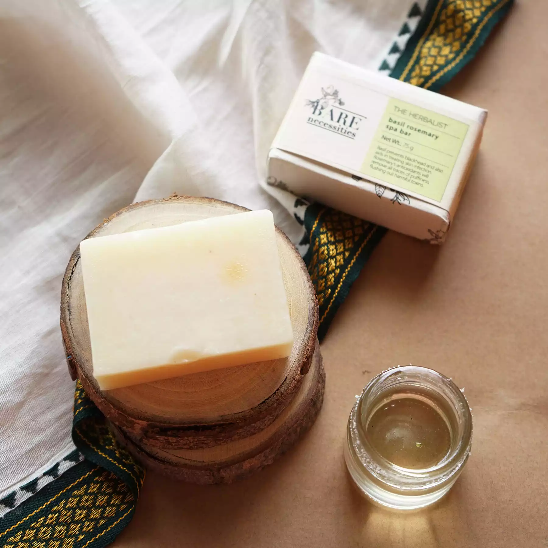 The Herbalist - Natural Basil Rosemary & Neem Handmade Soap Bar - Image 4
