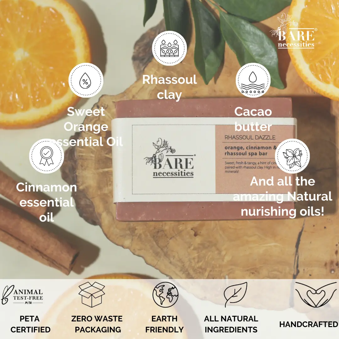 Rhassoul Dazzle - Natural Clay Soap Bar | Orange Cinnamon & Rhassoul - Image 6